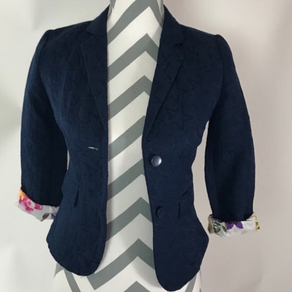 Princess Vera Wang Navy Blue Star Blazer - Picture 4 of 4